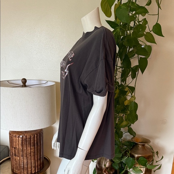 Vintage Band Tee Dark Grey Short Sleeve Top Tee - Picture 4 of 6